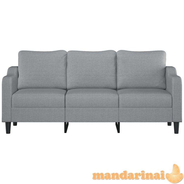 Trivietė sofa, šviesiai pilkos spalvos, 180cm, audinys