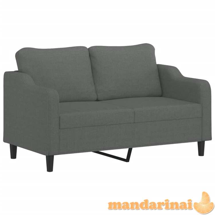 Dvivietė sofa, tamsiai pilkos spalvos, 140cm, audinys