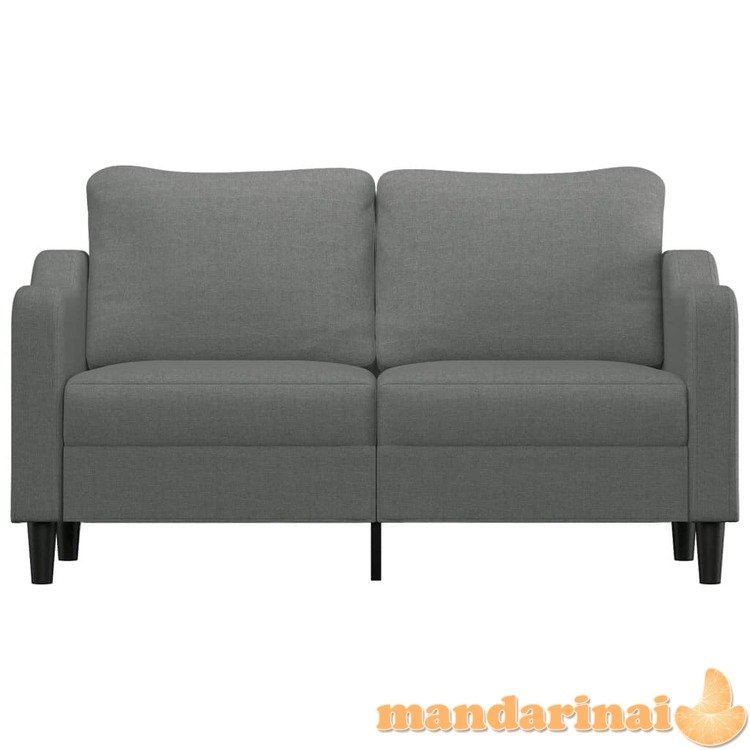 Dvivietė sofa, tamsiai pilkos spalvos, 140cm, audinys