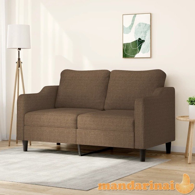 Dvivietė sofa, rudos spalvos, 140cm, audinys