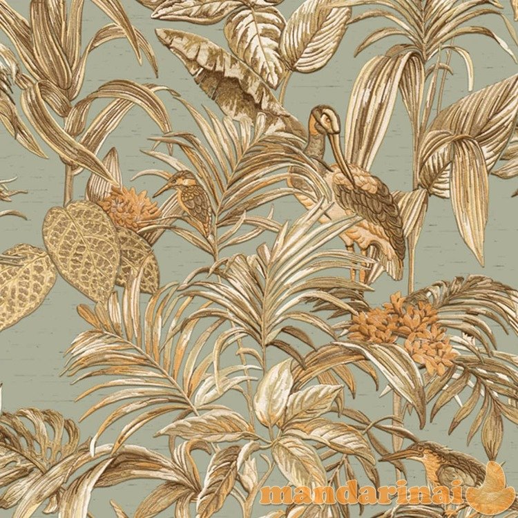 Dutch wallcoverings tapetai bird-of-paradise, arbatos mėlynos spalvos