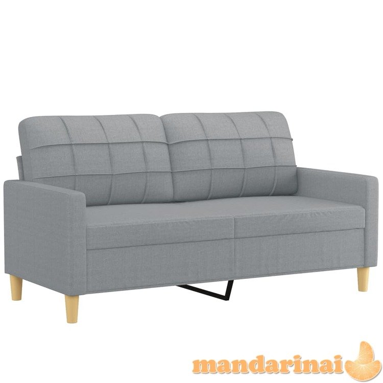 Dvivietė sofa, šviesiai pilkos spalvos, 140cm, audinys