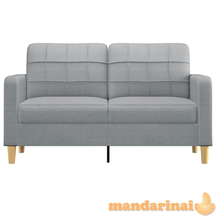 Dvivietė sofa, šviesiai pilkos spalvos, 140cm, audinys