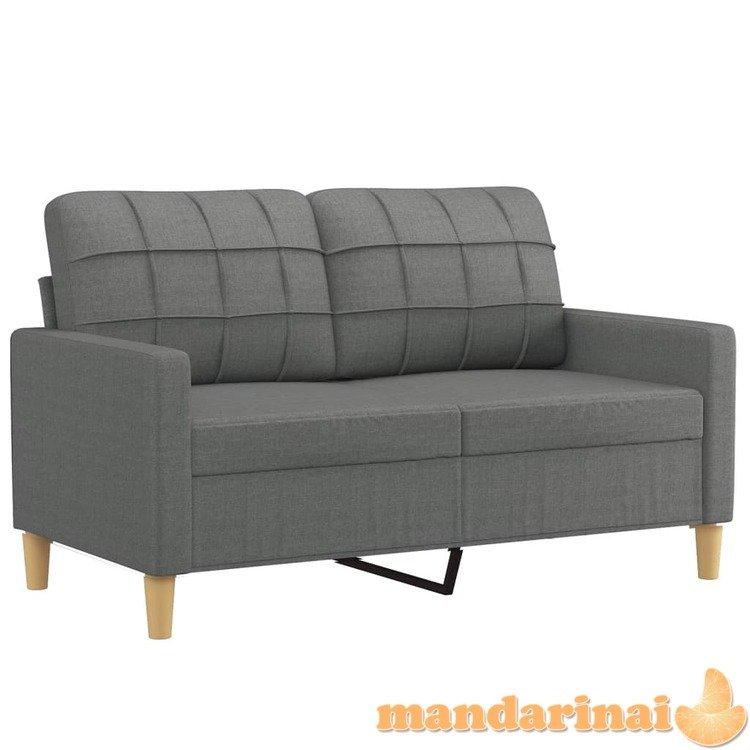 Dvivietė sofa, tamsiai pilkos spalvos, 120cm, audinys