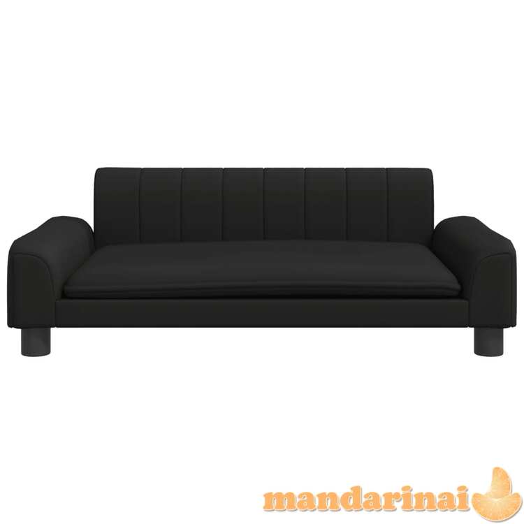 Vaikiška sofa, juodos spalvos, 90x53x30cm, dirbtinė oda