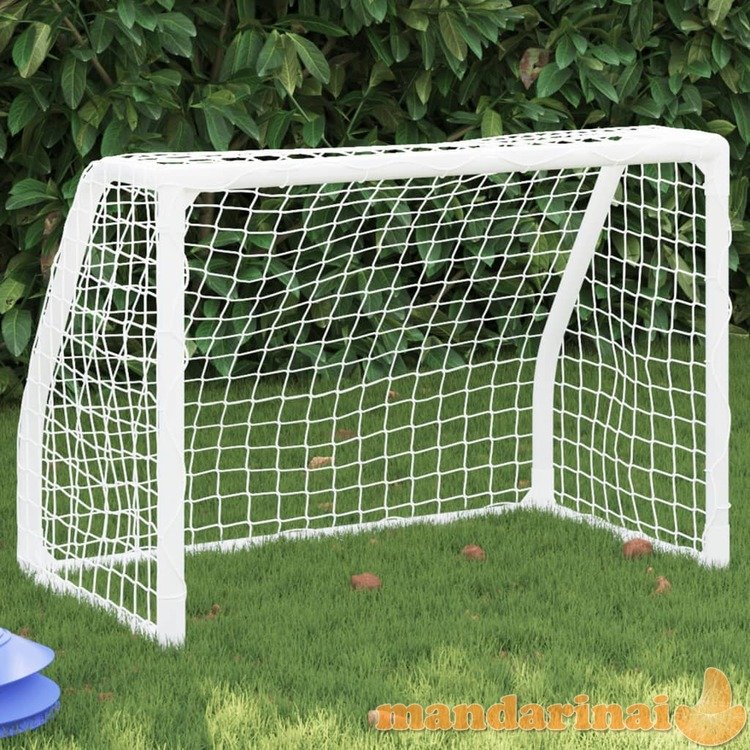Futbolo vartai su kamuoliu, 2vnt., balti, 64x35x48cm, metalas