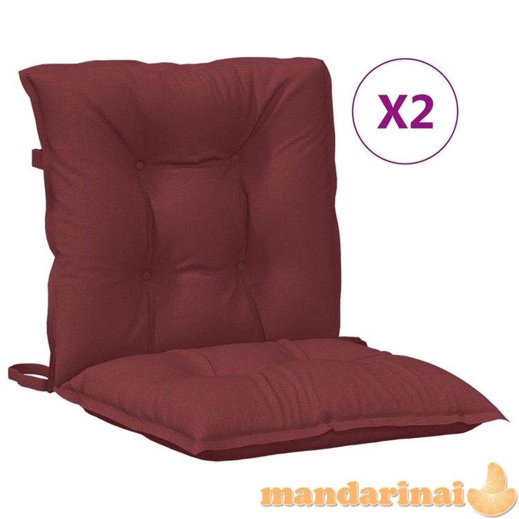 Kėdės pagalvėlės, 2vnt., vyno raudonos, 100x50x7cm, audinys