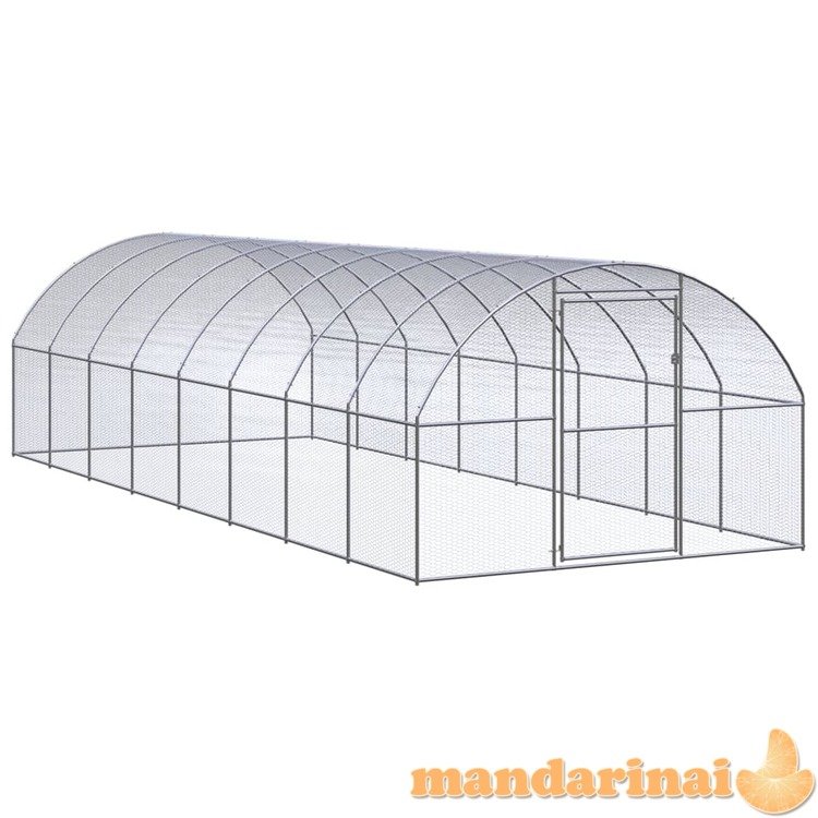 Lauko narvas viščiukams, 3x8x2m, galvanizuotas plienas