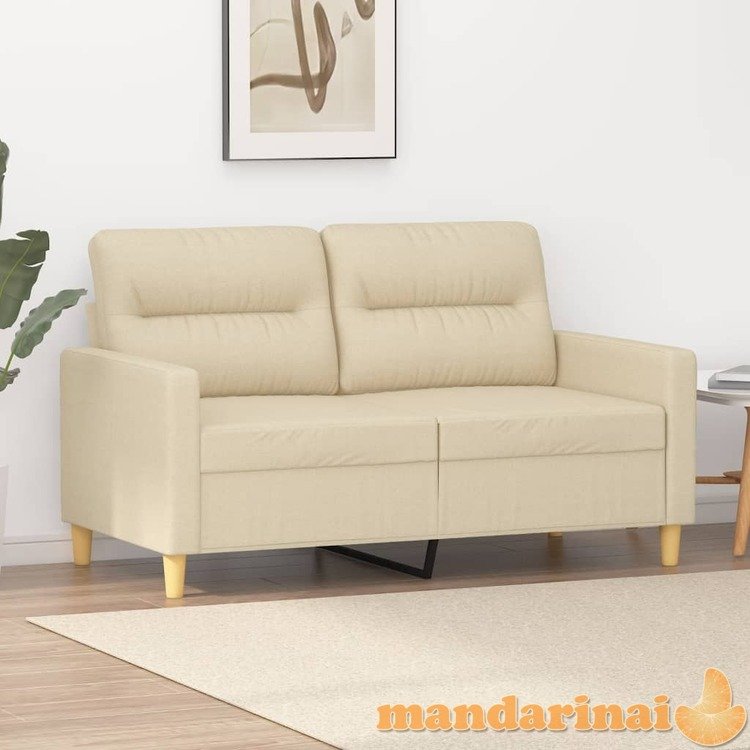 Dvivietė sofa, kreminės spalvos, 120cm, audinys