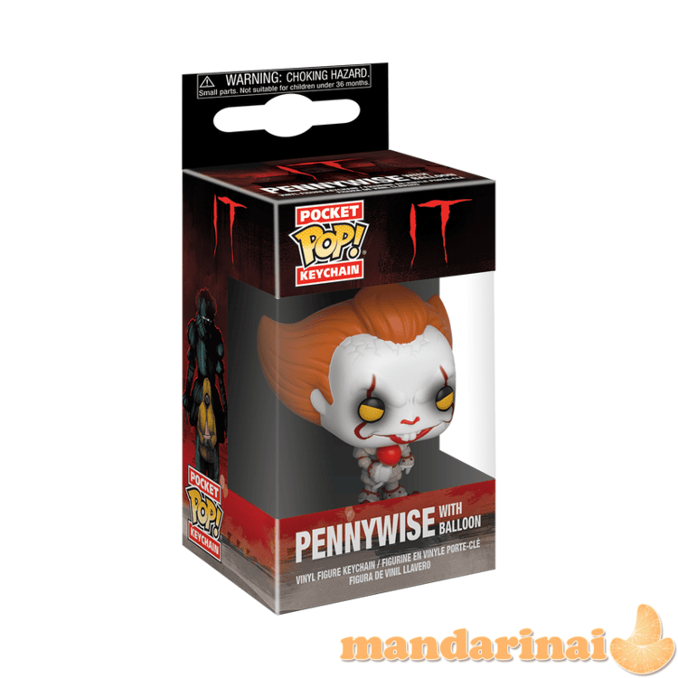 FUNKO POP! Raktų pakabutis: It - Pennywise (w/ Balloon), 10 cm