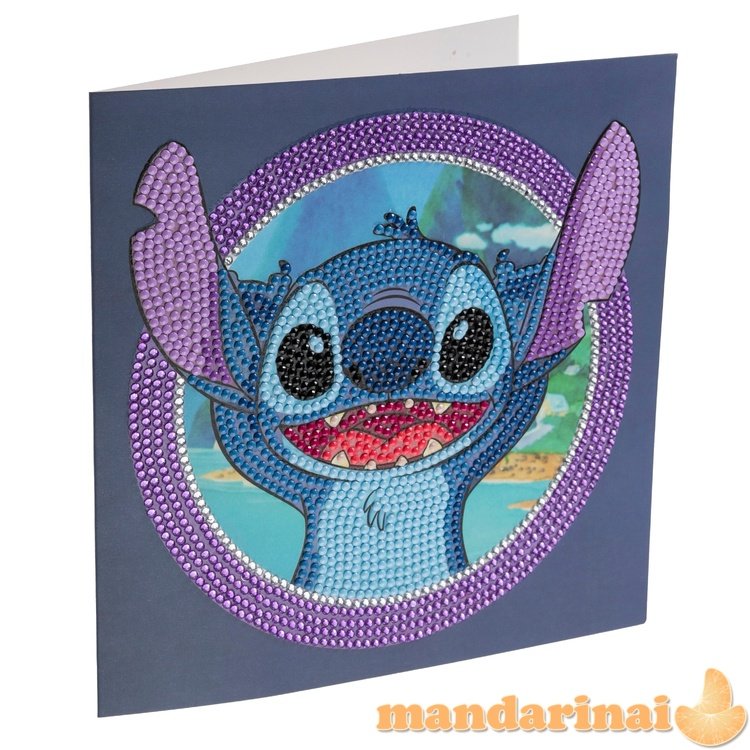 DISNEY STITCH Piešimo deimantais kortelė „Stitch“,  18 x 18 cm