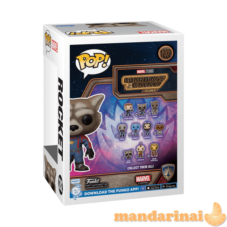 FUNKO POP! Vinilinė figūrėlė: Guardians of The Galaxy 3 - Rocket, 9 cm