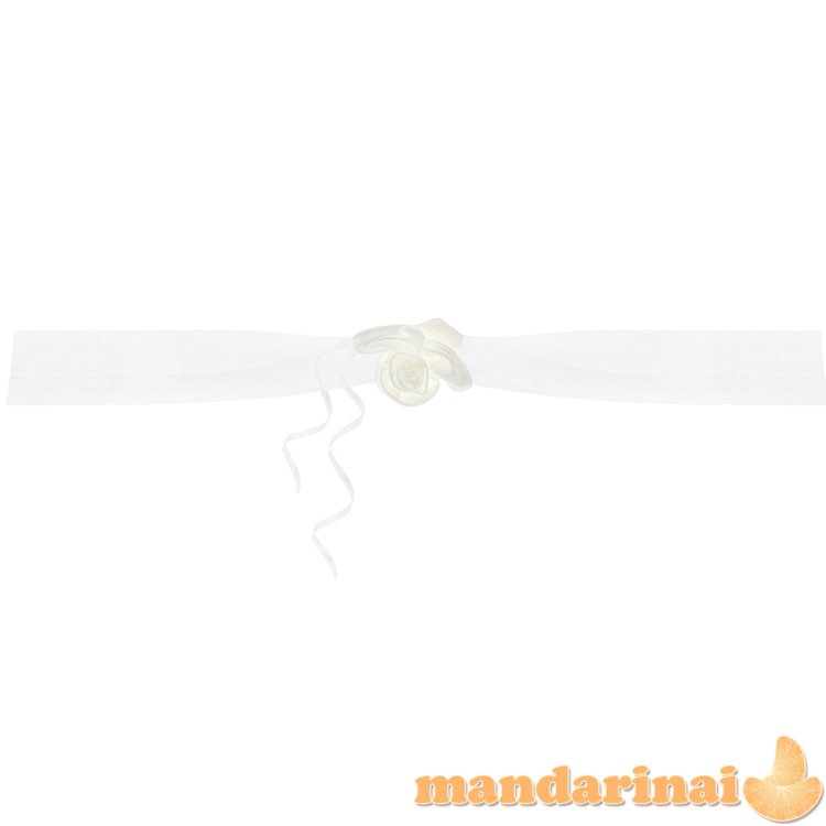 Organza garlands, cream, 1.8m (1 pkt / 2 pc.)