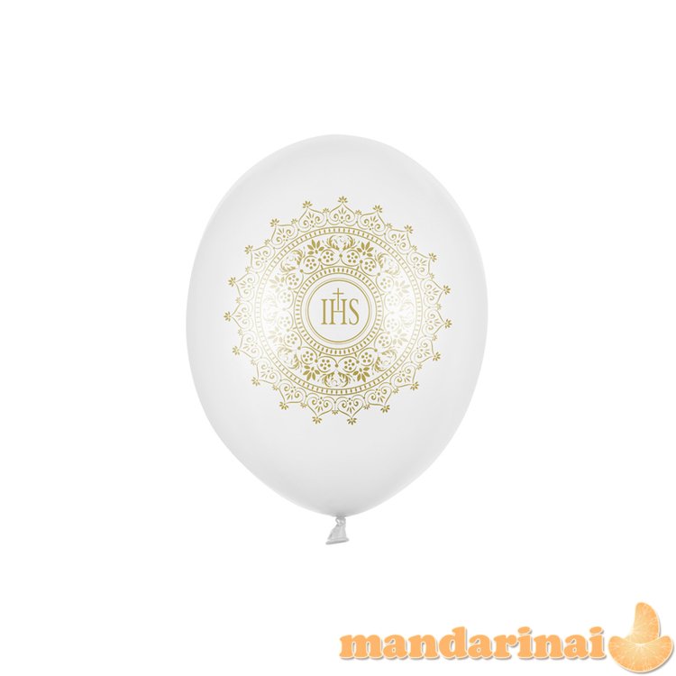 Balloons 30cm, IHS, Metallic Pure White (1 pkt / 50 pc.)