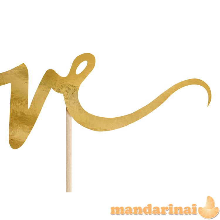 Cake topper Love, gold, 17cm