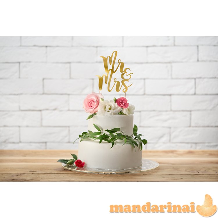 Cake topper Mr&Mrs, 25.5cm