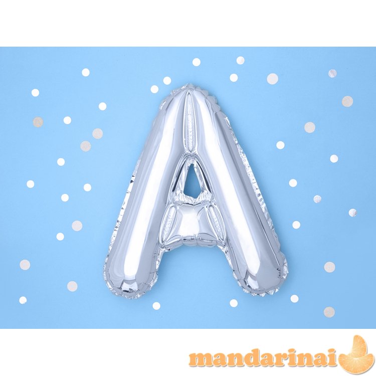 Foil Balloon Letter A , 35cm, silver