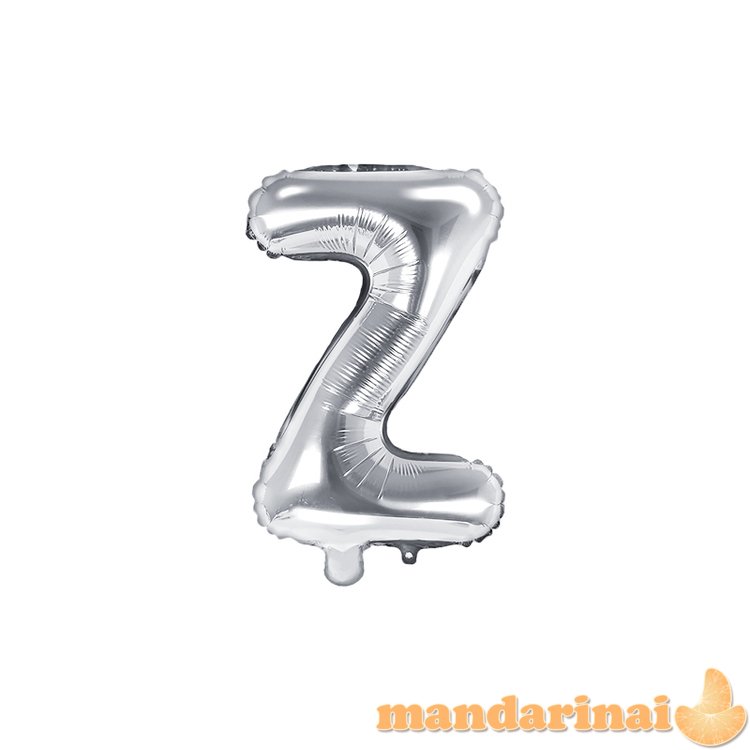 Foil Balloon Letter Z , 35cm, silver