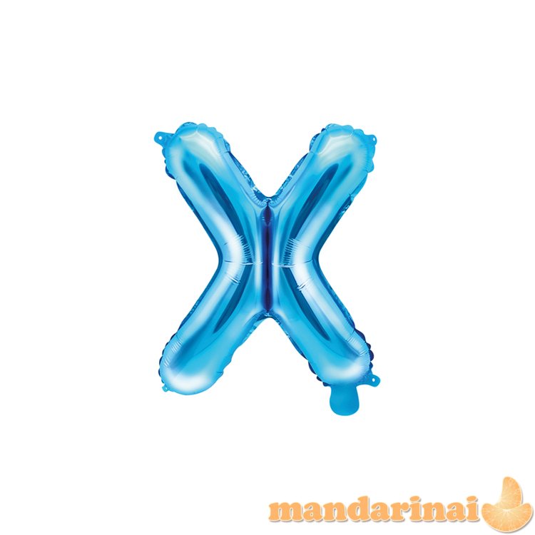 Foil Balloon Letter X , 35cm, blue