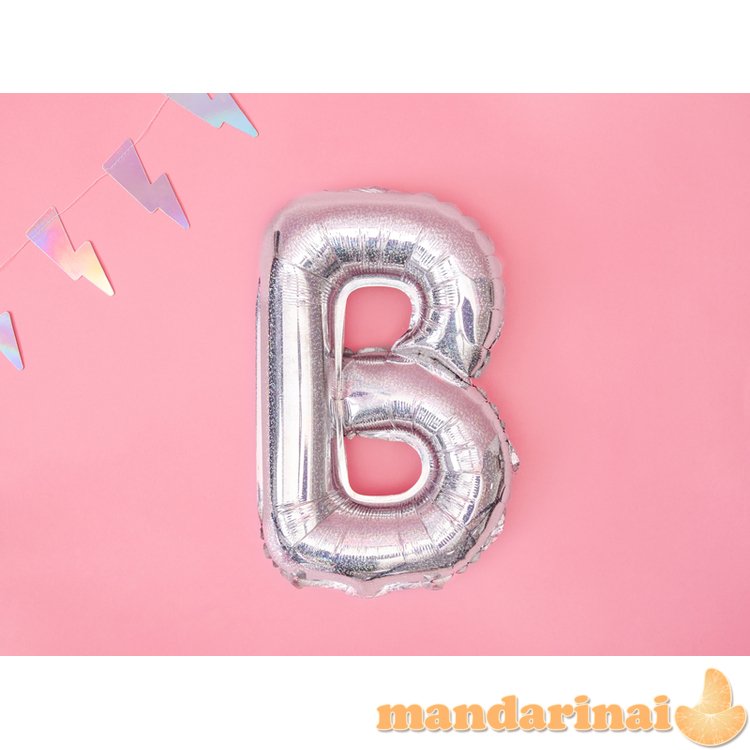 Foil Balloon Letter B , 35cm, holographic