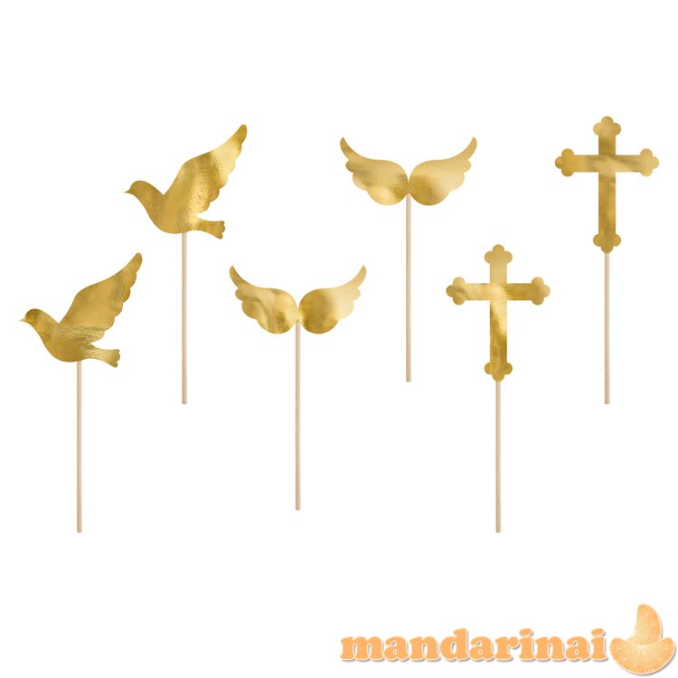 Cupcake toppers First Communion, 8.5-11 cm (1 pkt / 6 pc.)