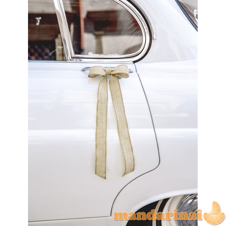 Car decoration kit - Bows, burlap