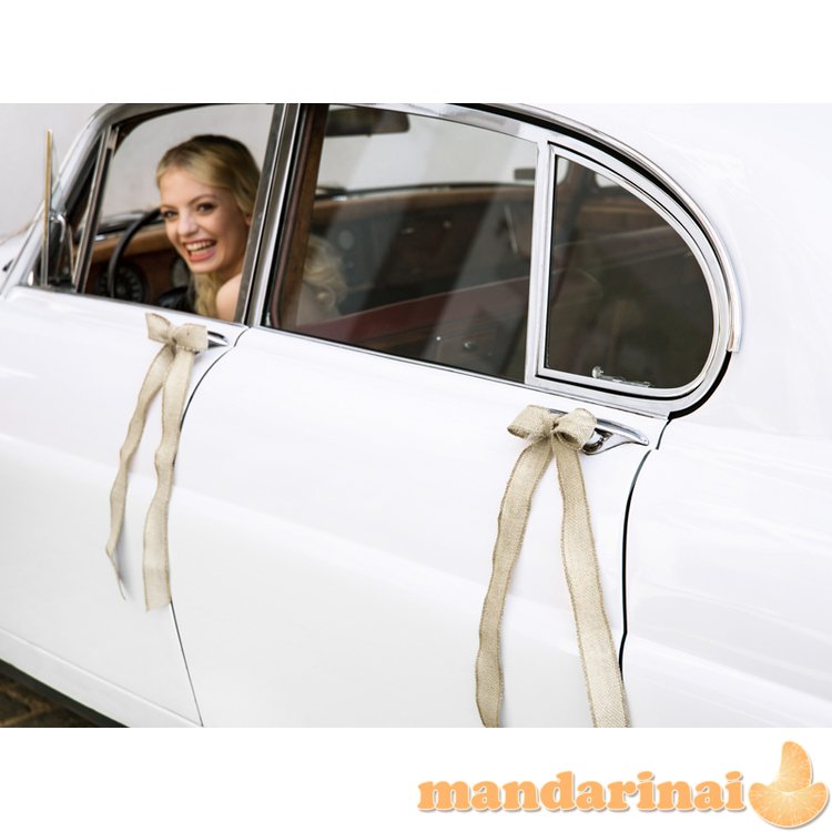 Car decoration kit - Bows, burlap