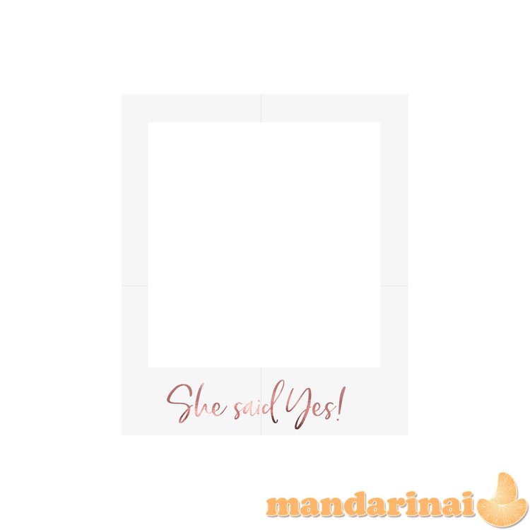 Slefie photo frame She said yes, rose gold, 50x59.5cm