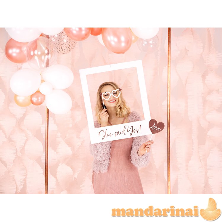 Slefie photo frame She said yes, rose gold, 50x59.5cm