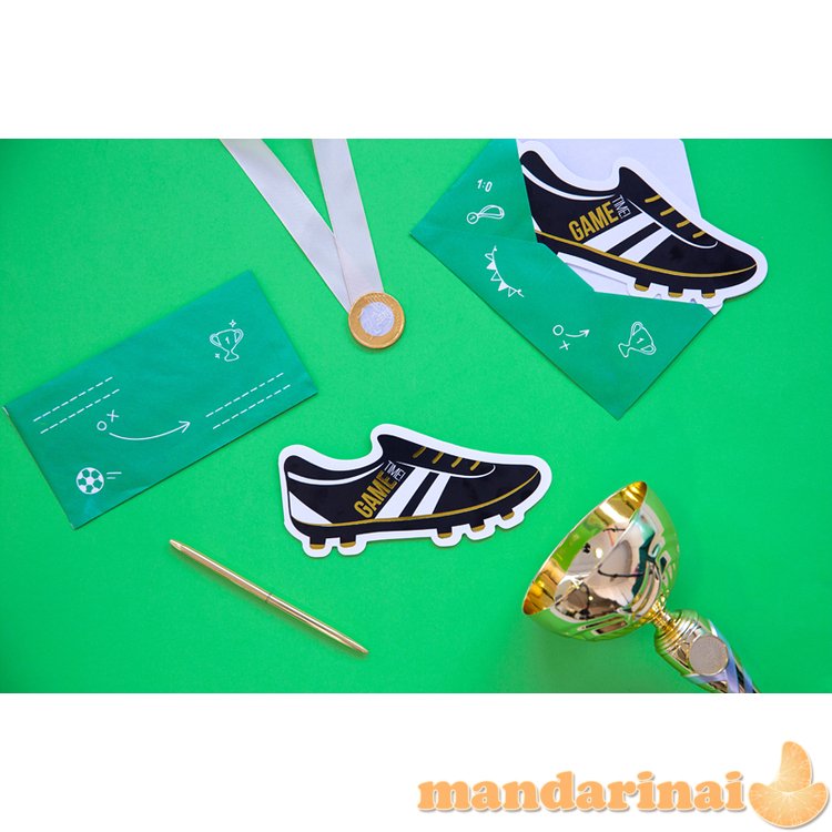 Invitations Football - Shoe, mix (1 pkt / 6 pc.)