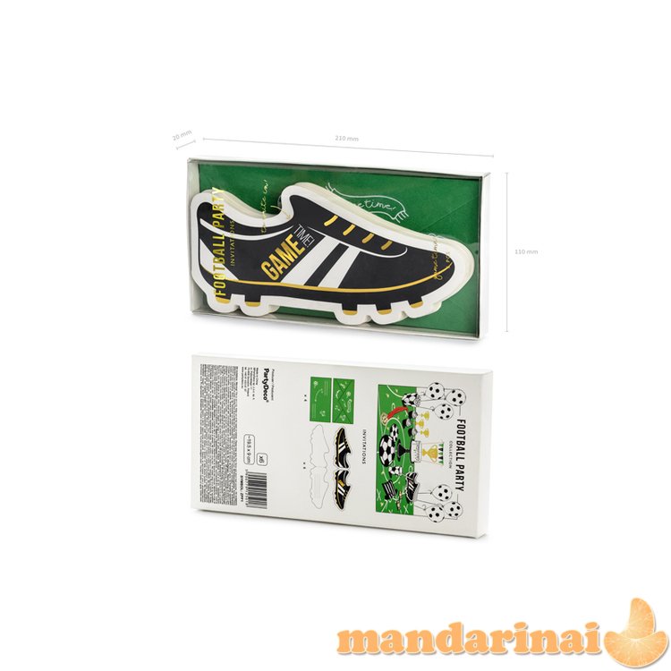 Invitations Football - Shoe, mix (1 pkt / 6 pc.)