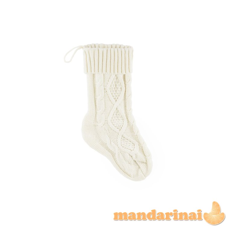 Decorative stocking, off-white, 15.5x34cm