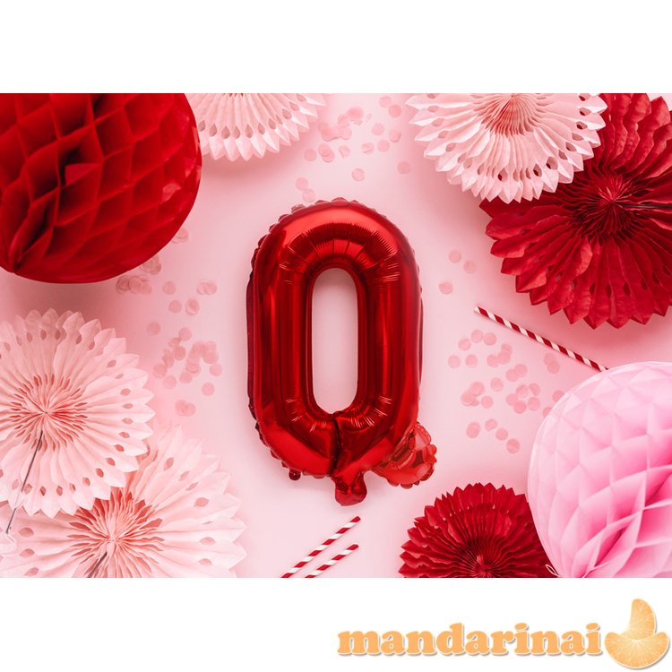 Foil Balloon Letter Q , 35cm, red