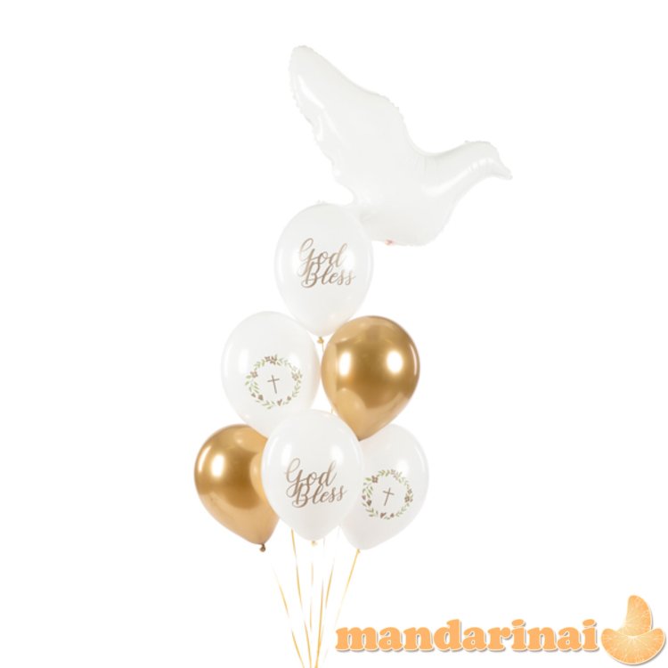 Balloons 30 cm, God Bless, Pastel Pure White (1 pkt / 50 pc.)