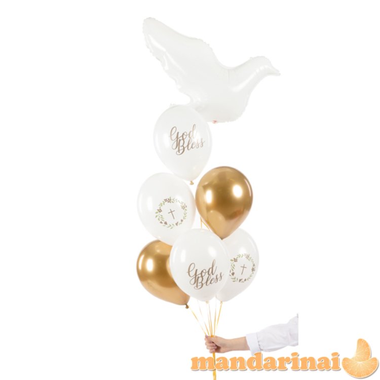 Balloons 30 cm, God Bless, Pastel Pure White (1 pkt / 50 pc.)