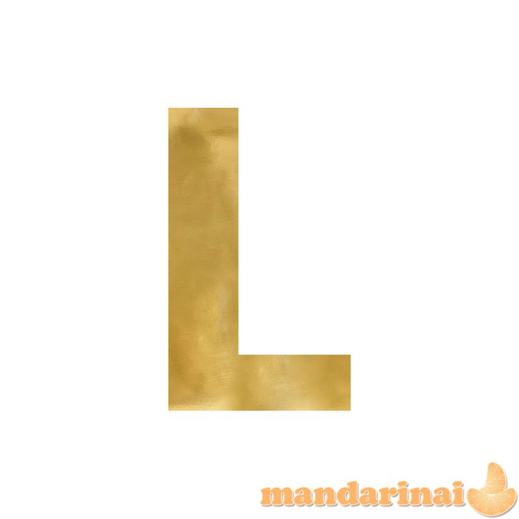 Mirror letter L , gold, 37x60 cm