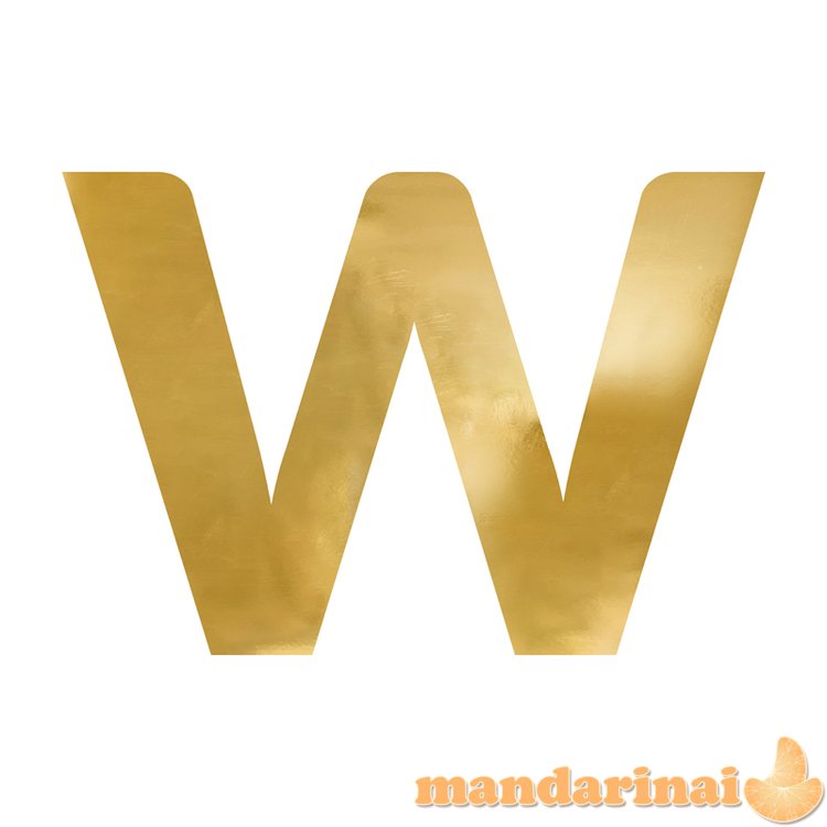 Mirror letter W , gold, 88x60 cm