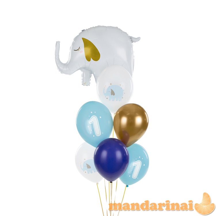 Balloons 30 cm, One year, Pastel Light Blue (1 pkt / 50 pc.)