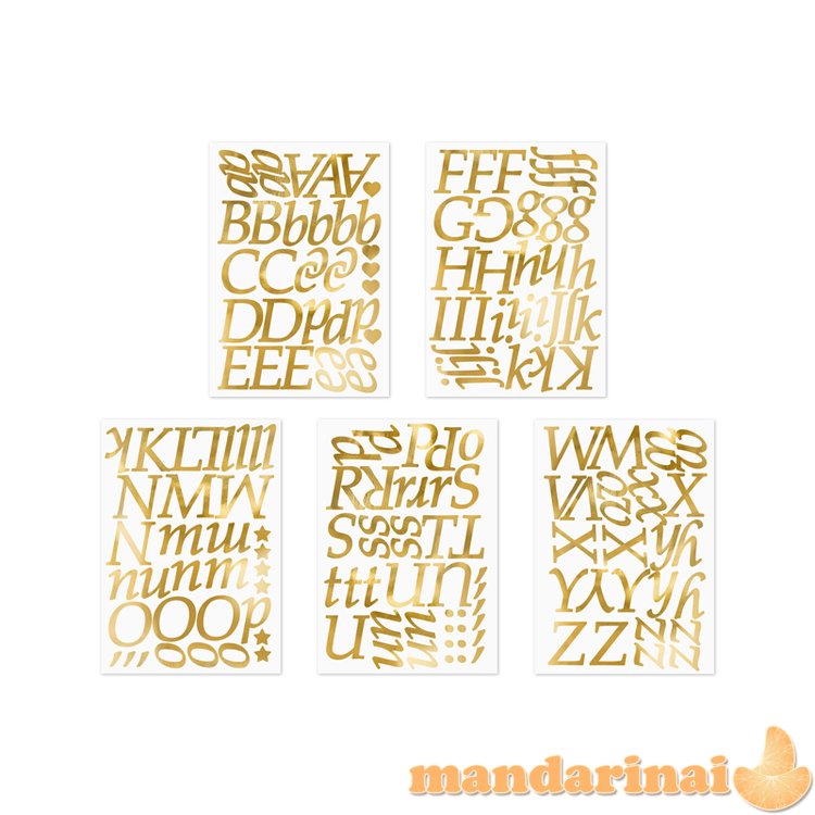 Letter Stickers, gold