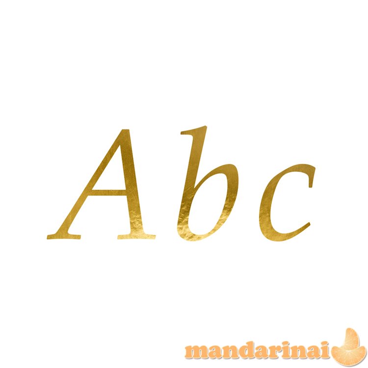 Letter Stickers, gold