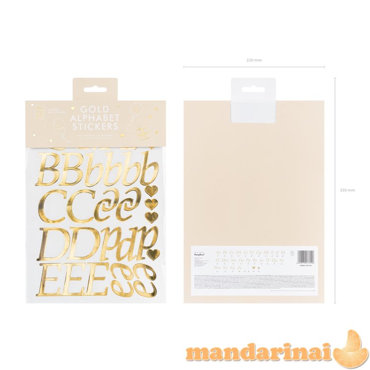 Letter Stickers, gold