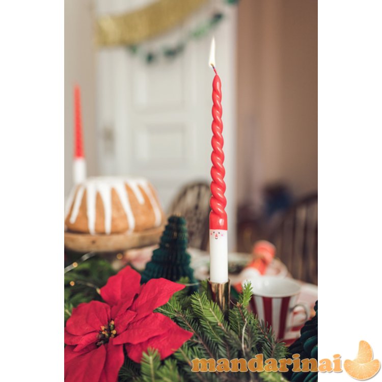 Taper candles Santa, 25 cm, mix (1 pkt / 2 pc.)