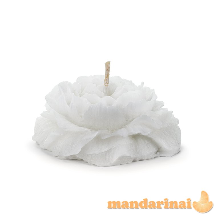 Floating candle peony, matt, white, 8 cm (1 pkt / 4 pc.)