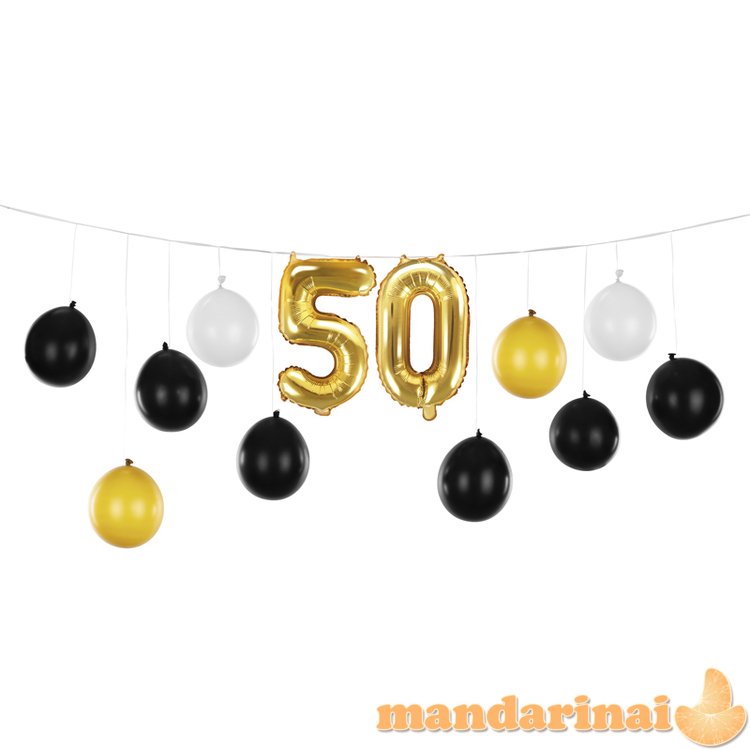 Balloon garland 3in1 - 50th birthday, mix, 260x32cm