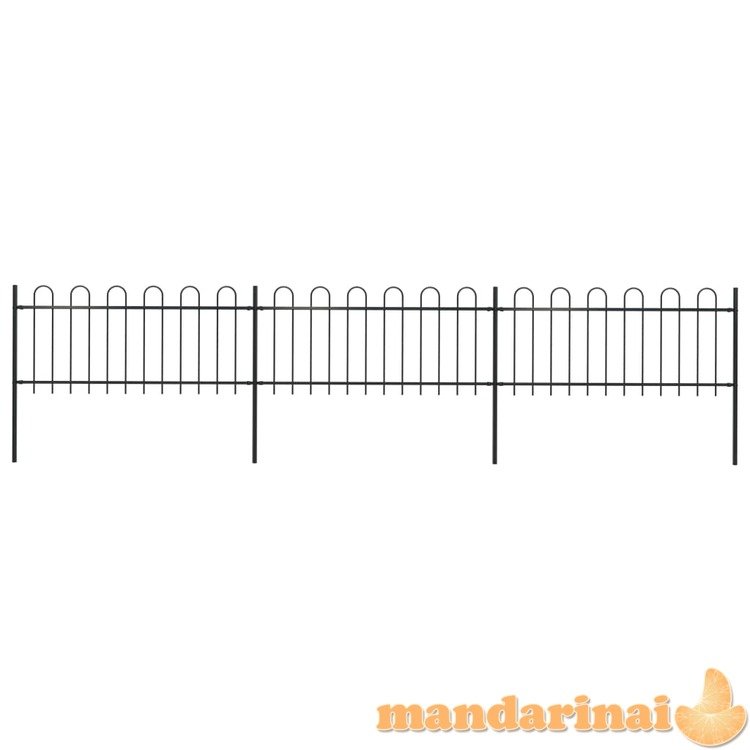 Sodo tvora su apvaliais viršugaliais, juoda, 5,1x0,8 m, plienas