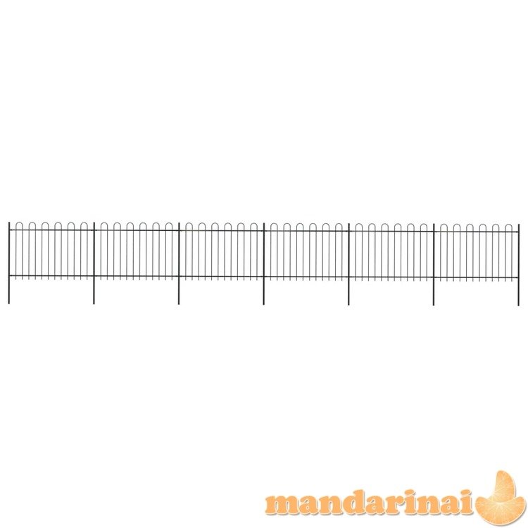 Sodo tvora su apvaliais viršug., juoda, 10,2x1,2 m, plienas