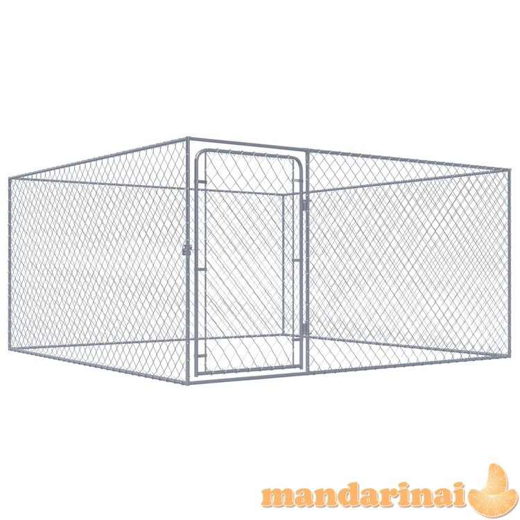 Lauko voljeras šunims, 2x2x1m, galvanizuotas plienas