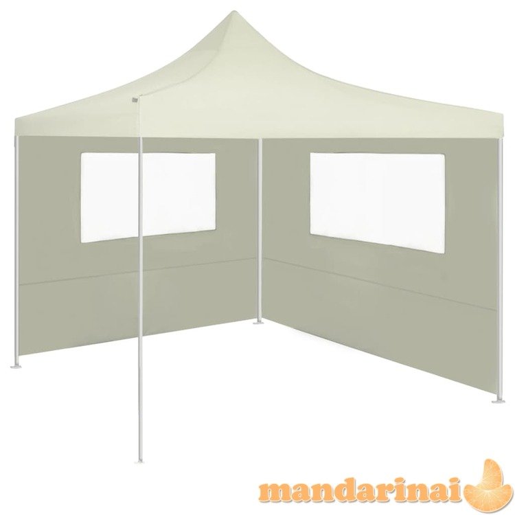 3070421  gazebo sidewall with windows 4x2 m cream (315310)