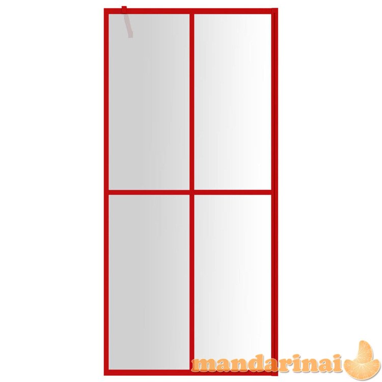 Dušo sienelė su skaidriu raudonu esg stiklu, 80x195cm