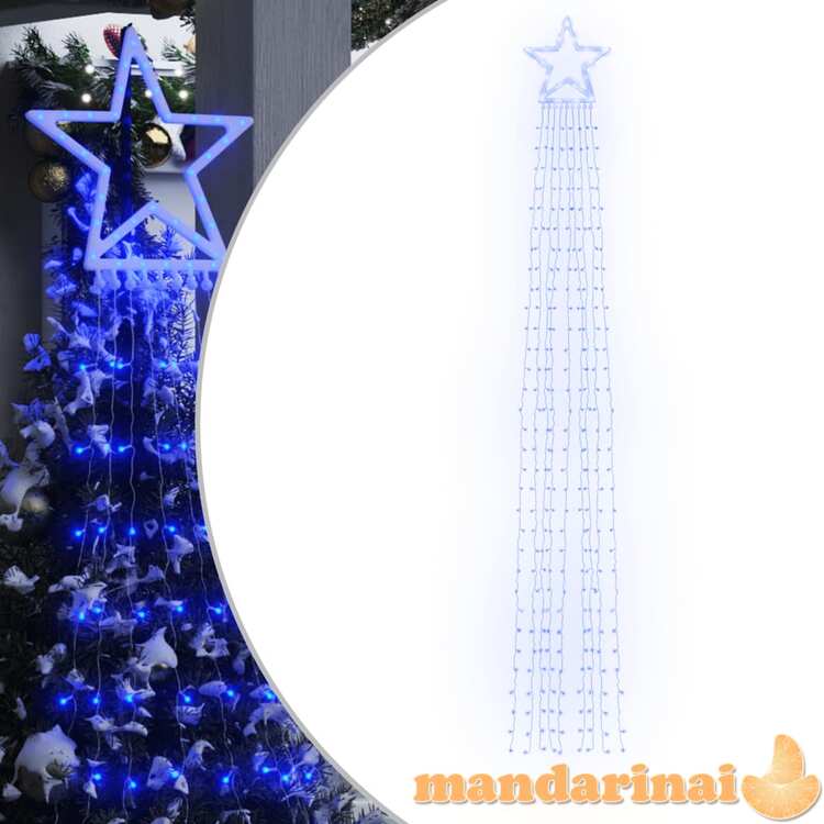 Kalėdų eglutės girlianda, 320 mėlynų led lempučių, 375cm